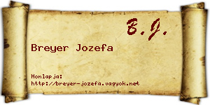 Breyer Jozefa névjegykártya
